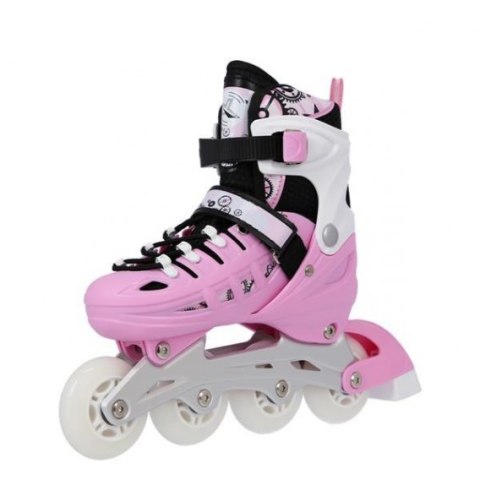 NH10905 4w1 RÓŻOWE ROZM. L(39-42) ŁYŻWOROLKI Z WYM. PŁOZĄ HOKEJOWĄ NILS EXTREME