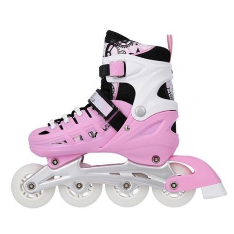 NH10905 4w1 RÓŻOWE ROZM. L(39-42) ŁYŻWOROLKI Z WYM. PŁOZĄ HOKEJOWĄ NILS EXTREME