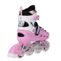 NH10905 4w1 RÓŻOWE ROZM. L(39-42) ŁYŻWOROLKI Z WYM. PŁOZĄ HOKEJOWĄ NILS EXTREME