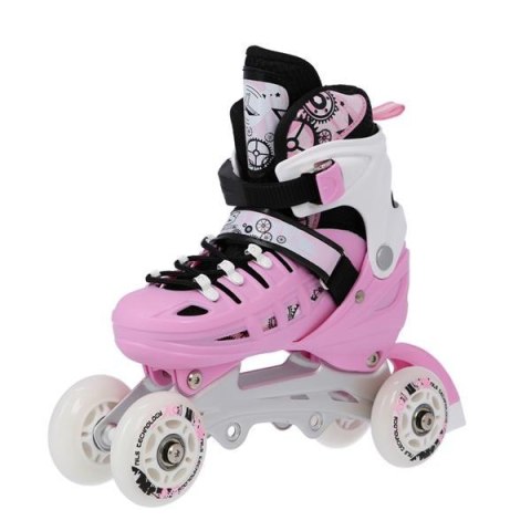 NH10905 4w1 RÓŻOWE ROZM. L(39-42) ŁYŻWOROLKI Z WYM. PŁOZĄ HOKEJOWĄ NILS EXTREME