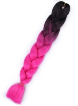 Włosy syntetyczne tęczowe ombre czarno-różowe