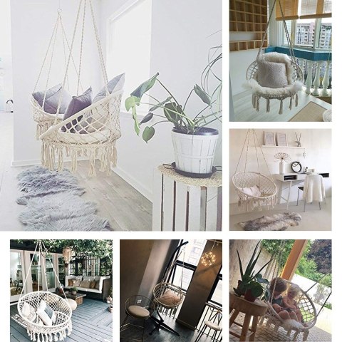 Huśtawka LUARO fotel bocianie gniazdo ecru 80cm 150kg