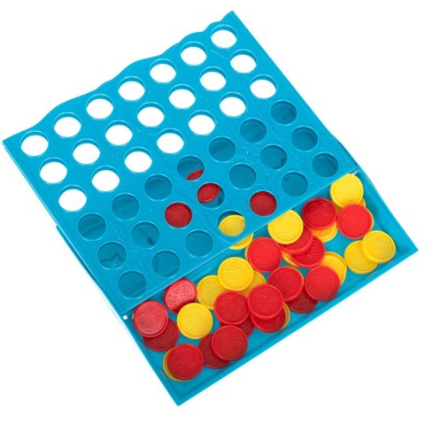 Gra logiczna planszowa szczęśliwa czwórka cztery w rzędzie 25x19x20 cm