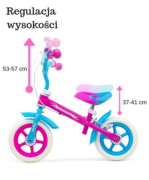 Milly Mally Rowerek biegowy Dragon z hamulcem Candy