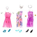 Ubranka dla lalek sukienki buciki biżuteria duży zestaw XL 34 elementy