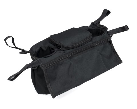 Organizer torba saszetka do wózka uchwyt na napoje butelkę granatowy